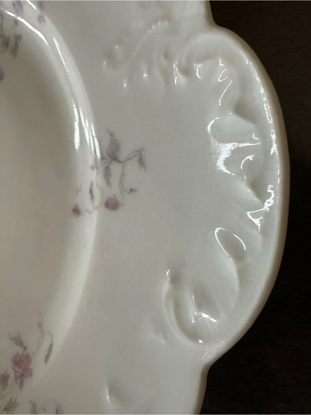 Antique Austria Floral Plate “Bridal Rose” pattern